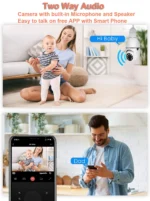 Smart 360° Rotated Security Camera HD 1080P with Two-way Audio, Motion Tracking, and Waterproof Design - Image 4