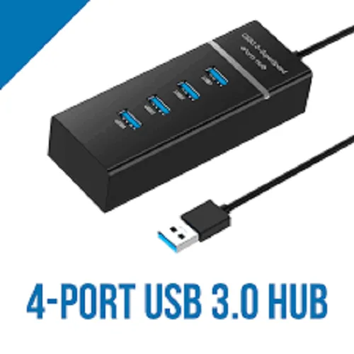 img_686042cc1905c USB 3.0 4 Port USB 3.0 Hub for PC Laptop Tablet - 4 Ports High Speed USB HUB - Image 1