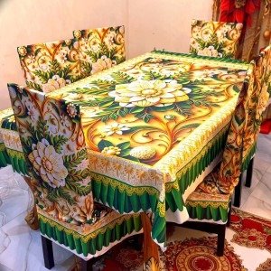 thumb_69ef2e4065682_1777282624 ✨🍽️ আপনার ডাইনিং রুমে আনুন রাজকীয় সৌন্দর্যের ছোঁয়া! 🍽️✨ 💎 Premium Waterproof Table Cloth Set 💎 - Image 1