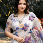 Premium Chanderi Silk Digital Print Sharee with Matching Blouse Piece ✨