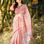 Semi Moslin Sharee with Blouse Piece