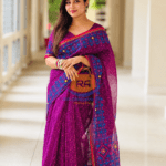 Semi Moslin Sharee with Blouse Piece