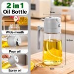 🫒 2-in-1 Oil Sprayer & Oil Dispenser Bottle – 500ml